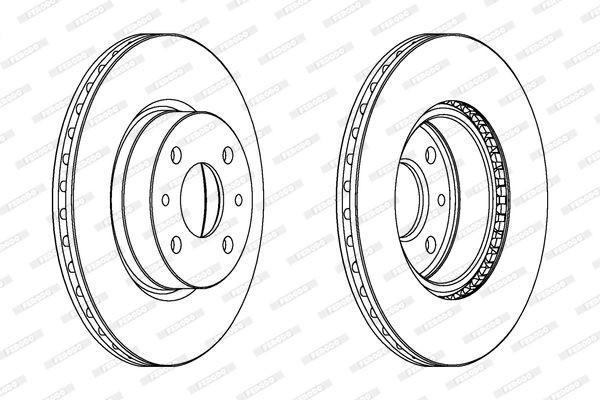 Front brake disc(s) (DDF176), Ø 257 x 20 mm, ventilated